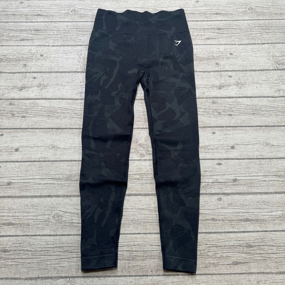 Gymshark Leggings Women's Medium Black High Rise Adapt Camo Seamless Athleisure